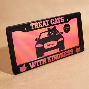 CATLADYBOX license plate cover